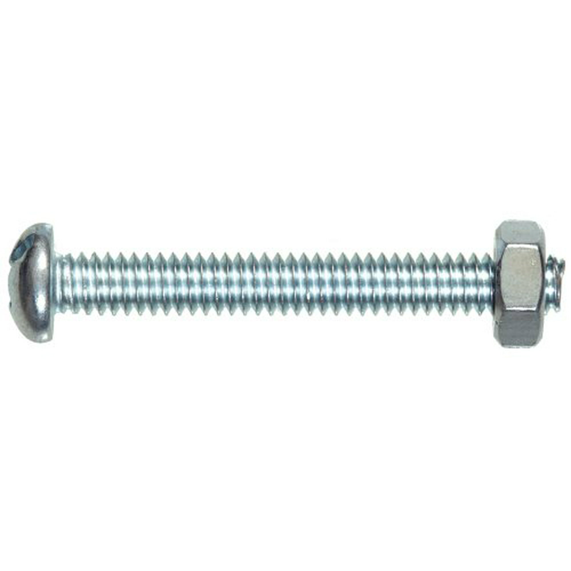 Zinc 75-Pack The Hillman Group The Hillman Group 1718 6-32 x 3/4 In Round Head Slotted Stove Bolt with Nut Zinc 75-Pack The Hillman Group The Hillman Group 1718 6-32 x 3/4 In Round Head Slotted Stove Bolt with Nut
